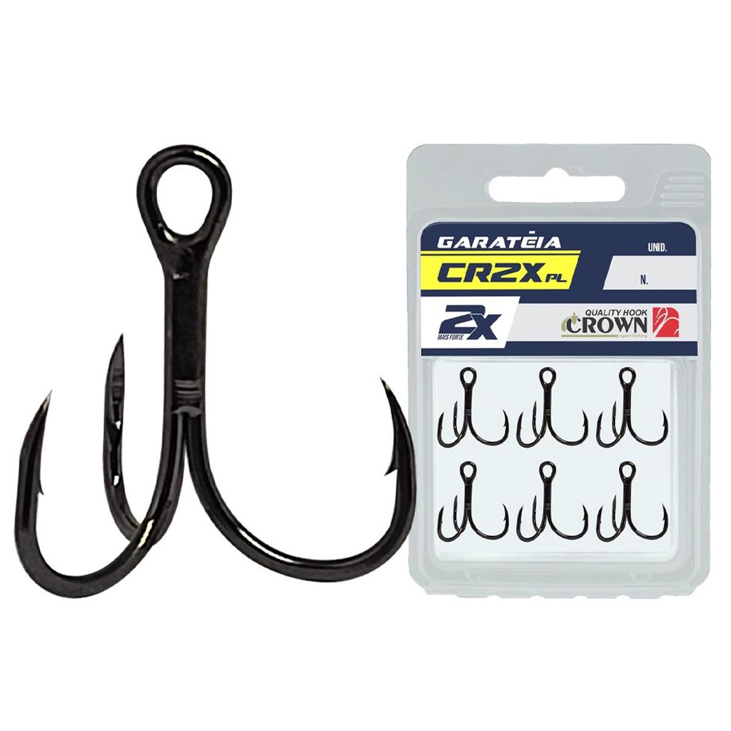 Garatéia CR2X Black PL Nº8 c/ 10 Un - Crown em Oferta na Shopee