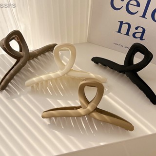 [SSPS] Grampos De Cabelo Grandes E Foscos Simples Para Moda Feminina Tiras Elegantes Francesas Estilo Coreano Garras Meninas Acessórios FAH