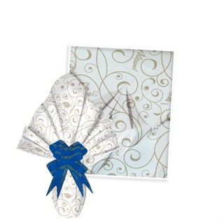 25 Sacos Express P/OVO DE PÁSCOA ARTESANAL BRANCO Ovo Páscoa 100g a 150g - 24X24 cm Luckyfest