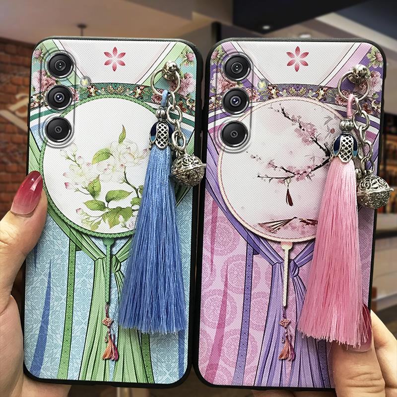tassel Anti-knock Phone Case For Samsung Galaxy A35 5G Global Silicone Soft case Back Cover Dirt-resistant Chinese Style