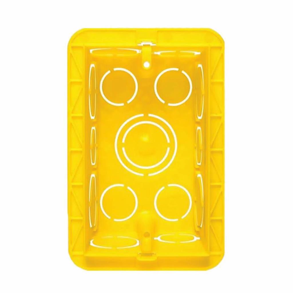 Kit 8 Caixas Derivacao 4X2 Parede Amarelo Pvc Pial