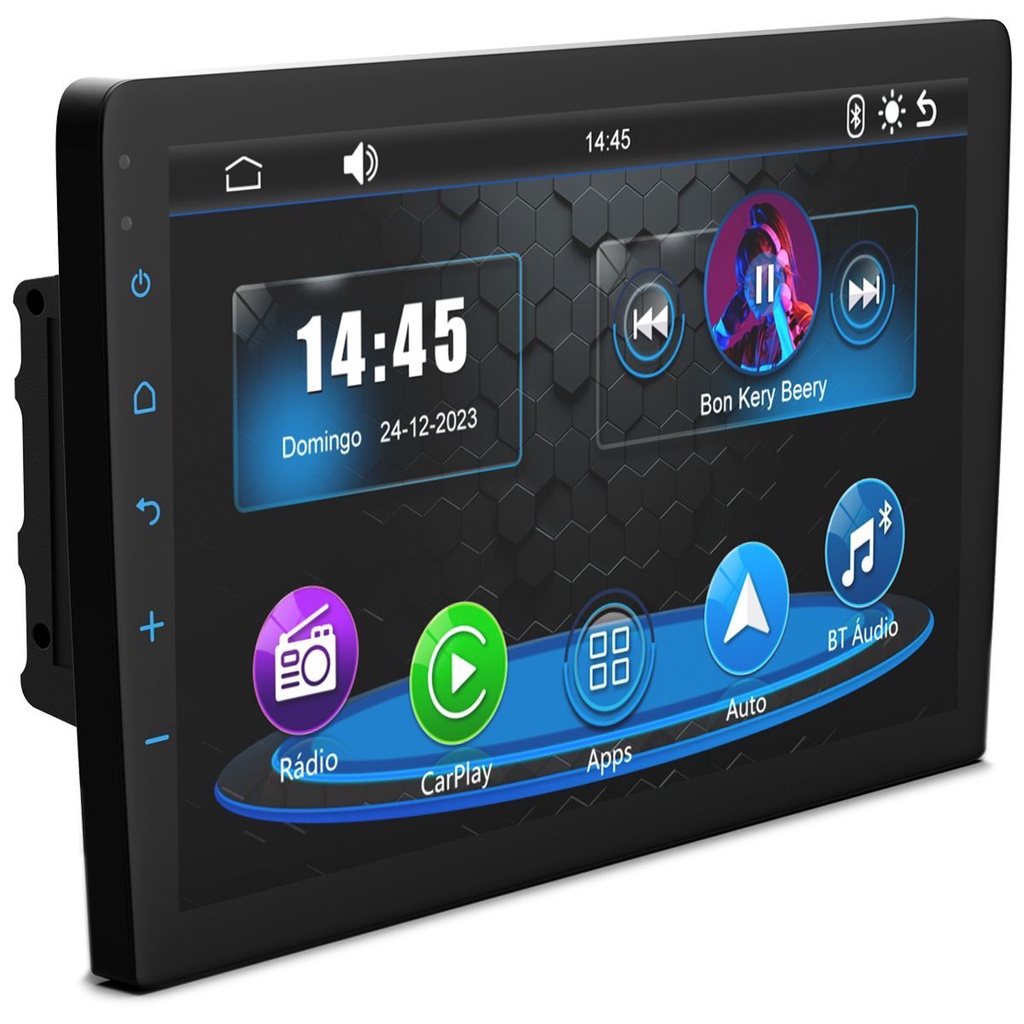 Central Multimídia 9pol Universal Mp5 CarPlay Android Auto Espelhamento Android IOS - Spare Parts and Accessories for Vehicles