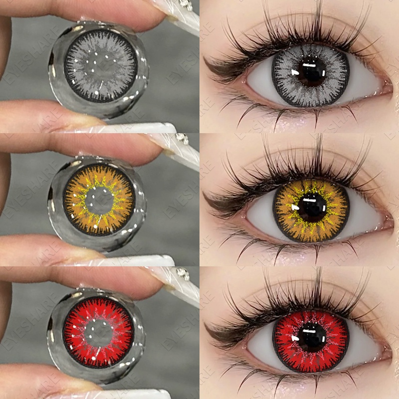 EYESHARE AYY/BELLA/NEBULA Lente De Contato Colorida 1 Par 14.5 Mm Para Cosplay Halloween Softlens Anual