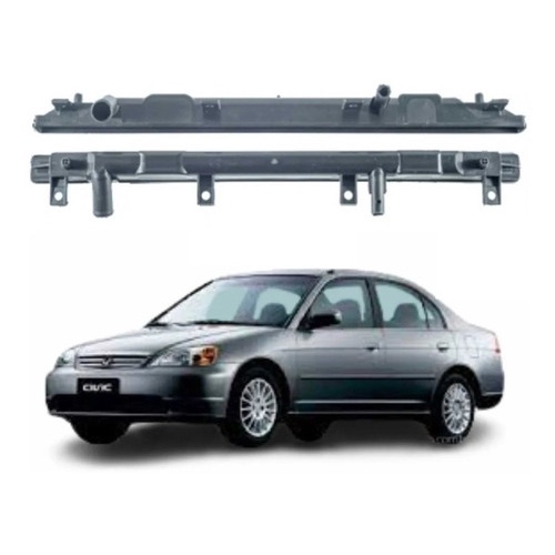Caixa Inferior Do Radiador Honda Civic 1.7 16v Câmbio Manual
