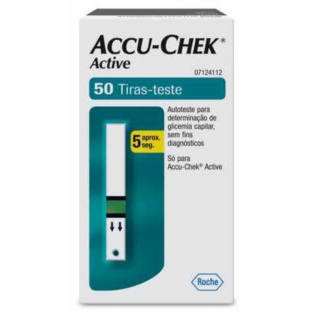 TIRAS PARA CONTROLE DE GLICEMIA ACCU-CHEK ACTIVE 50 TIRAS