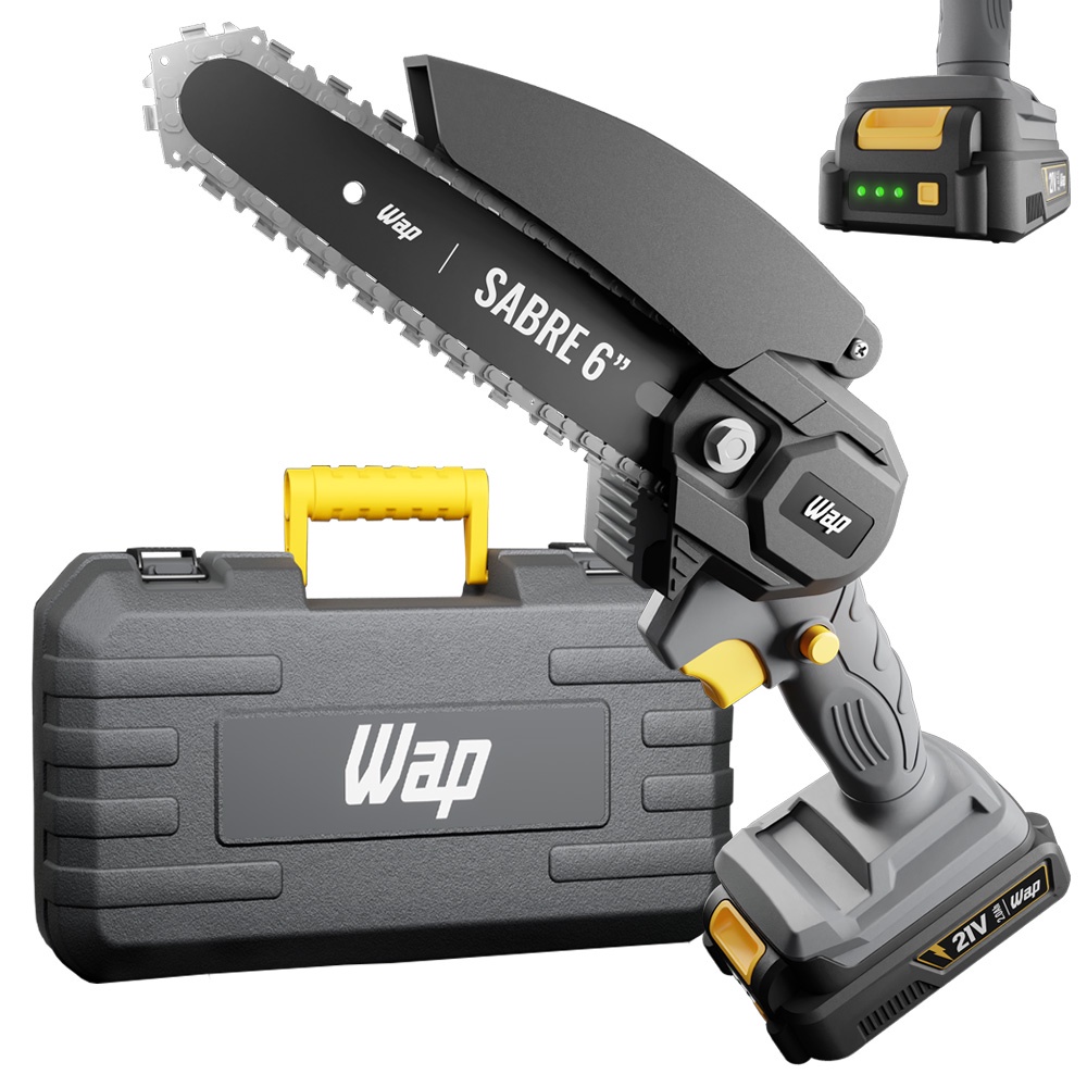 Cortadora de Galhos a Bateria Mini Motosserra Portátil Sem Fio Sabre 6 Maleta K21 S01 Wap em Oferta na Shopee