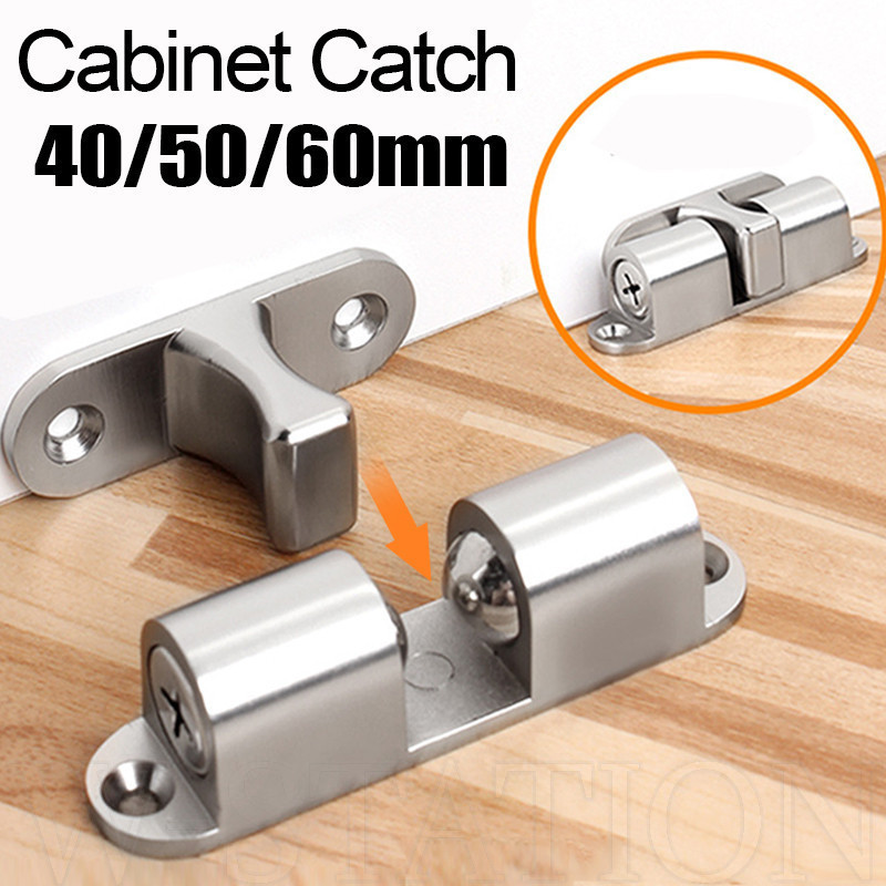 Armário De 40/50/60mm Fechadura Com Contas De Toque De Cobre-Fecho Mola De Auto-Travamento-Dupla Esfera Durável-Melhoria De Móveis Domésticos