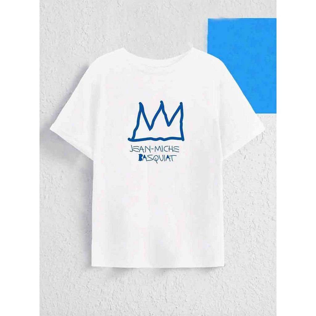 Camiseta Unissex Casual Estilosa Oversized Coroa Estampada T Shirt Camisa Blusa Academia Aesthetic