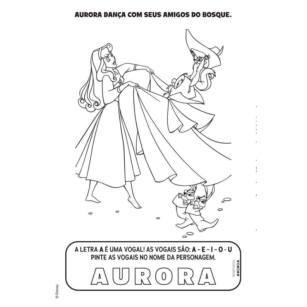Livro de Colorir Atividades Educativas Disney A Bela Adormecida Infantil · foto 2