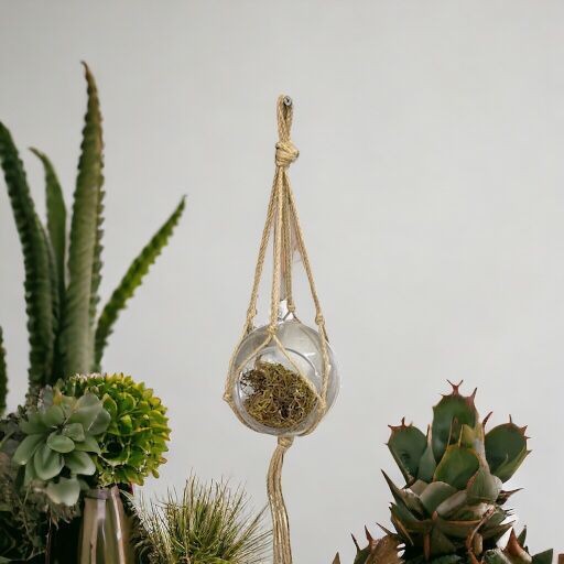 Kit 4 Macrame Pendente Para Arranjos Decoração Enfeite Suporte Para Plantas Corda 2024 Enfeite