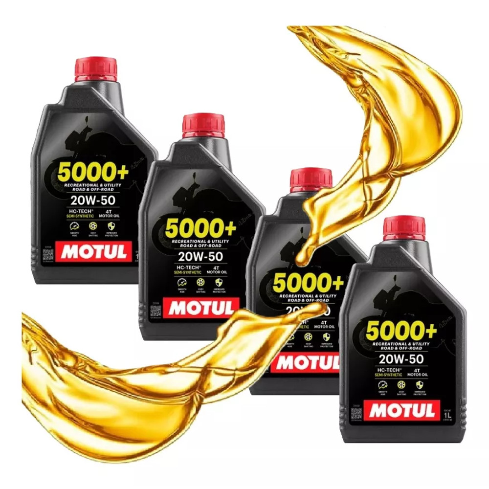 KIT 4 OLEO MOTUL 5000+ 4T 20W50 SEMI SINTETICO em Oferta na Shopee