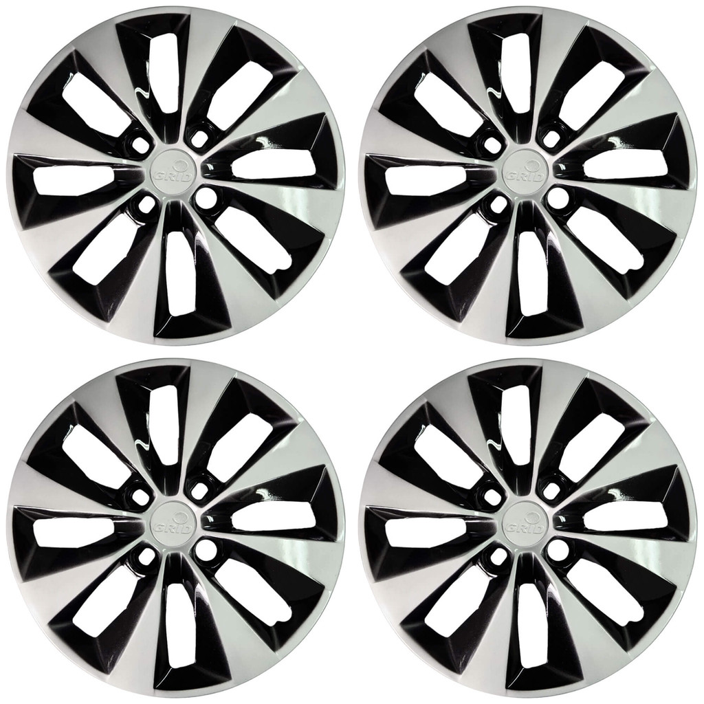 CALOTA ARO 14P PRETO / PRATA MOD GOL/VOYAGE G5/G6 2013 GRID (JOGO COM 4 CALOTAS)  112CA-PBP-E