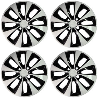 CALOTA ARO 14P PRETO / PRATA MOD GOL/VOYAGE G5/G6 2013 GRID (JOGO COM 4 CALOTAS)  112CA-PBP-E