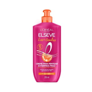 Creme de Pentear Elseve Liso Dos Sonhos AHA + Queratina Vegetal 250ml em Oferta na Shopee