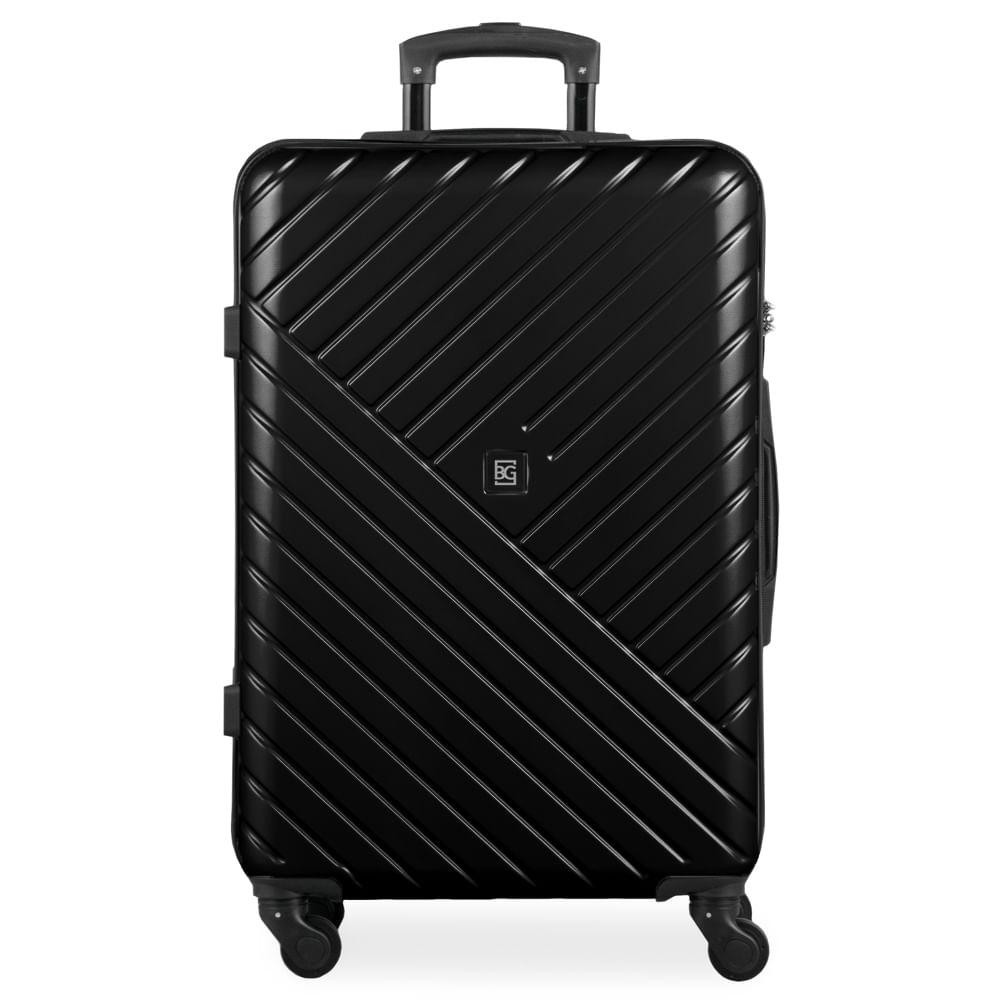 Mala Média ABS 4 Rodas Detroit Preta II em Oferta na Shopee