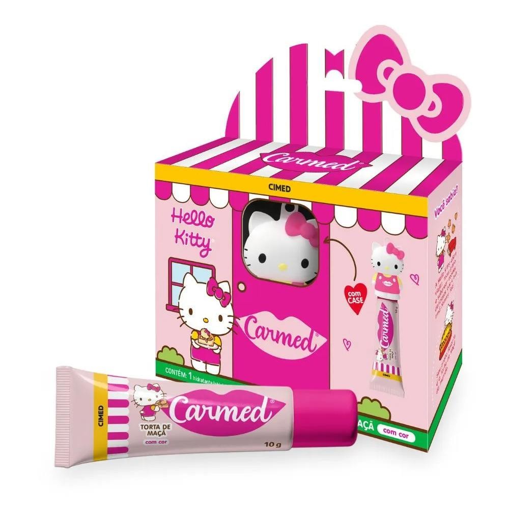 CARMED HIDRATANTE LABIAL HELLO KITTY COM 10G em Oferta na Shopee