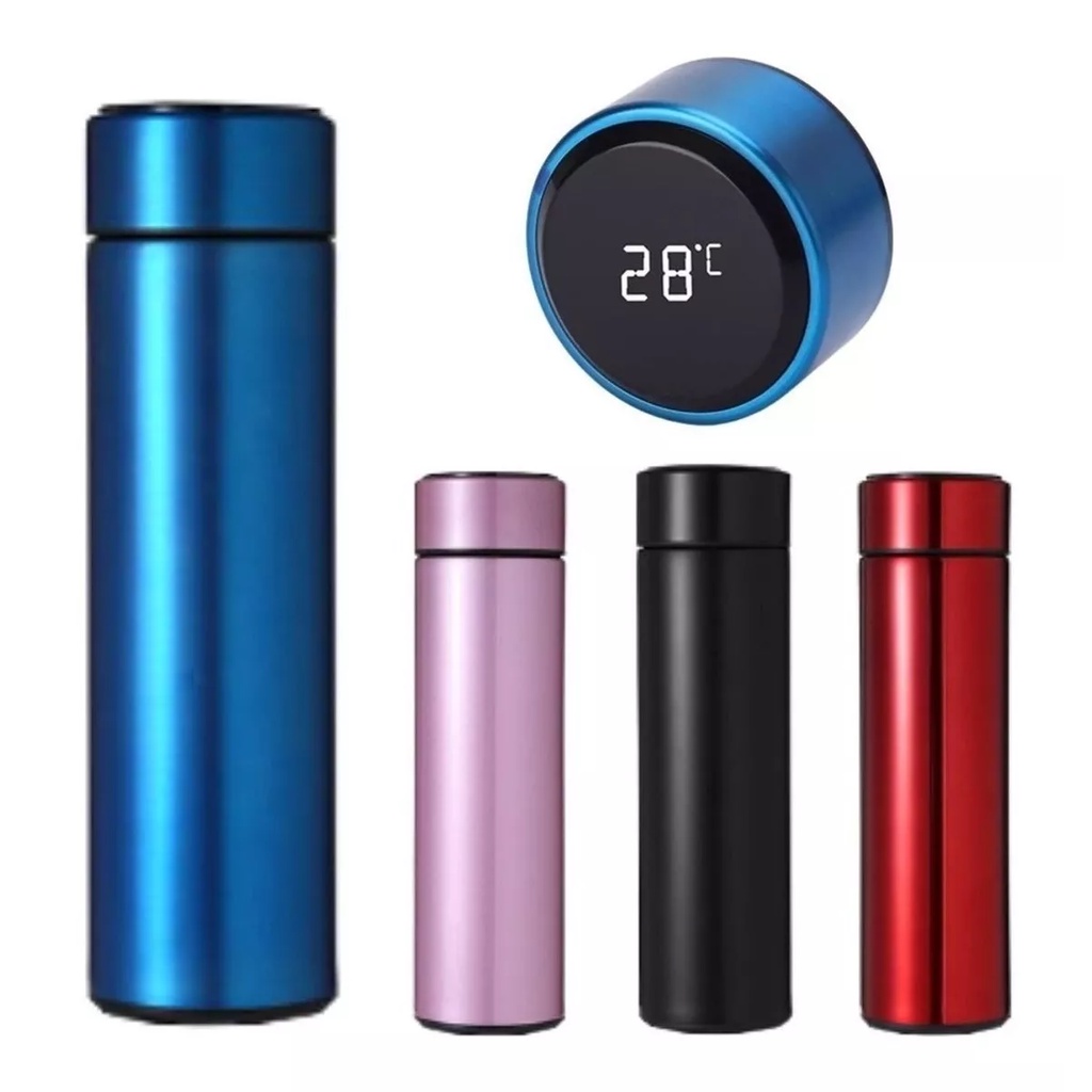 Garrafa de Água Termica com Medidor de temperatura Digital 400ml