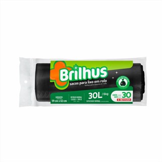 Saco de Lixo em Rolo 30L Brilhus Bettanin 30 Unidades