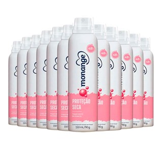 Kit Desodorante Aerosol Monange Proteção Seca 90g - 12 unidades