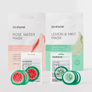 Kit Relaxamento à Dois - 2 Máscaras Faciais+ 2 Máscaras P/ Olhos