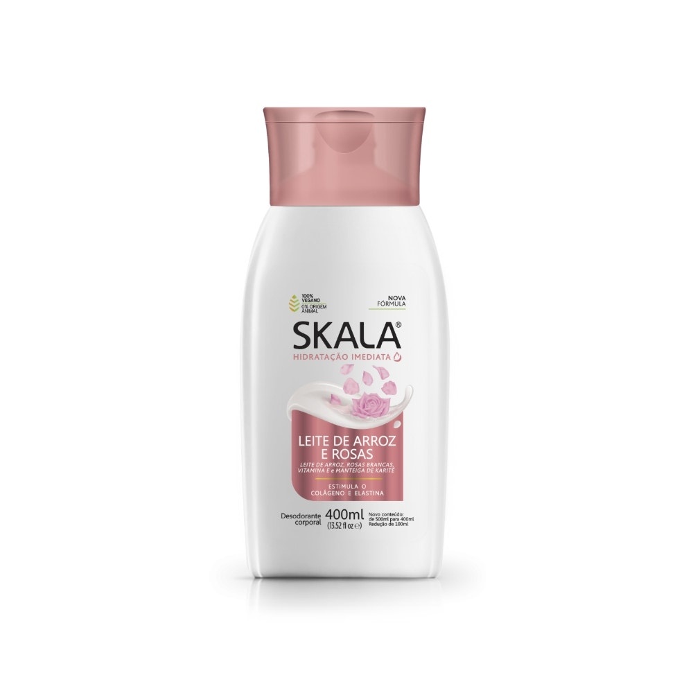 Loção Hidratante Corpo Skala Leite Arroz E Rosas 400ml - Beauty