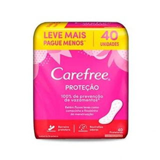 Absorvente Carefree Original Perfume c/ 40un em Oferta na Shopee