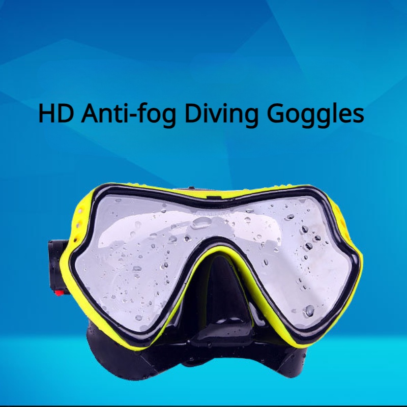 Óculos Submarinos Com Superfície De Silicone De Armação Grande Máscara De Mergulho Totalmente Seca Para Homens E Mulhere