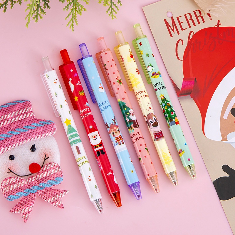 Caneta De Natal Final Prêmios Presente Papelaria Criativa Material de Estudante Recompensa Papelaria Natal