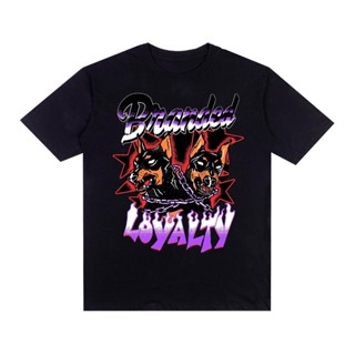 Camiseta Dog Loyalty Oversized Basic Streetwear Estampada Unissex 100% Algodão Cores Diversas