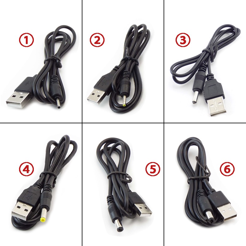 USB Tipo A Macho Para DC 3.5 1.35 4.0 1.7 5.5 2.1 5.5 2.5mm plug Extensão Cabo De Alimentação Fonte Jack Conector BRH1