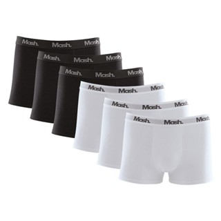 Kit 6 Peças Cueca Boxer Mash Masculina Algodão Elástico