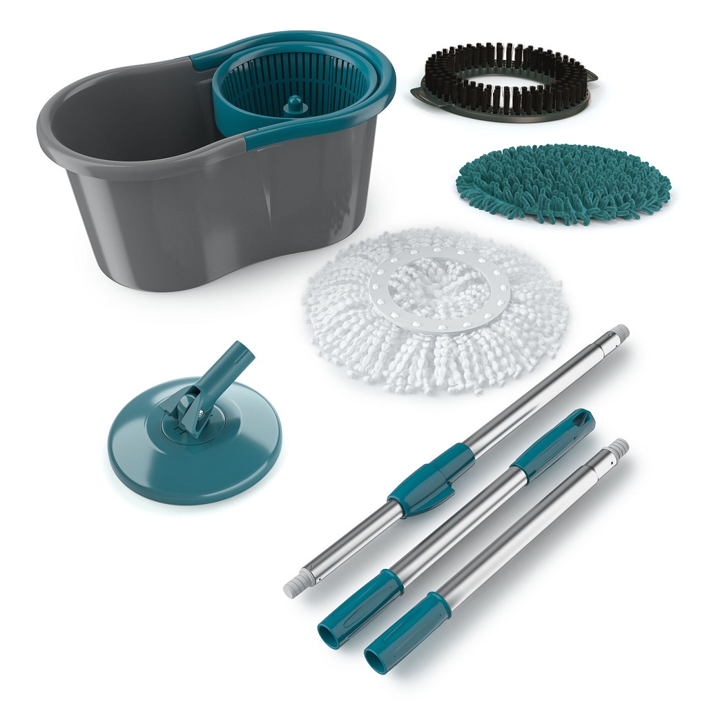 Mop Giratorio Fit 3 em 1 Esfregao Microfibra 8 Litros Flash Limp MOP9379