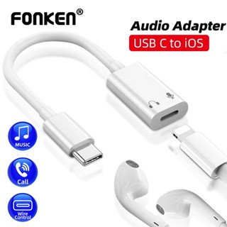 Fonken USB C Para iOS Cabo Adaptador De Áudio Fone De Ouvido Tipo Conversor De Carga De Dados iPh 15 Pad Pro Samsung