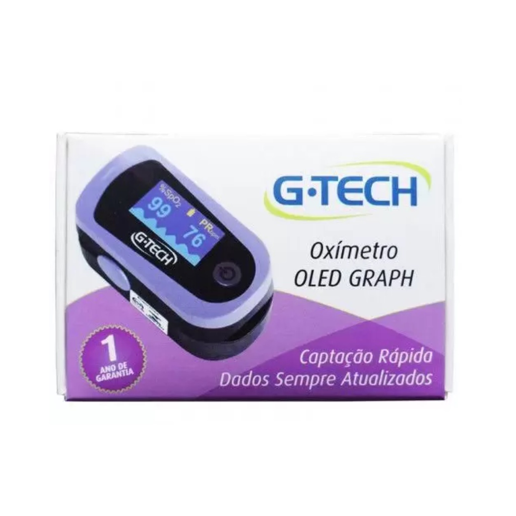 Oximetro Digital De Dedo Medidor De Saturação e Oxigênio No Sangue G-tech