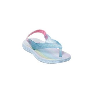 Chinelo Infantil Feminino Ortopé Acqua com Glitter Degrade Azul e Rosa