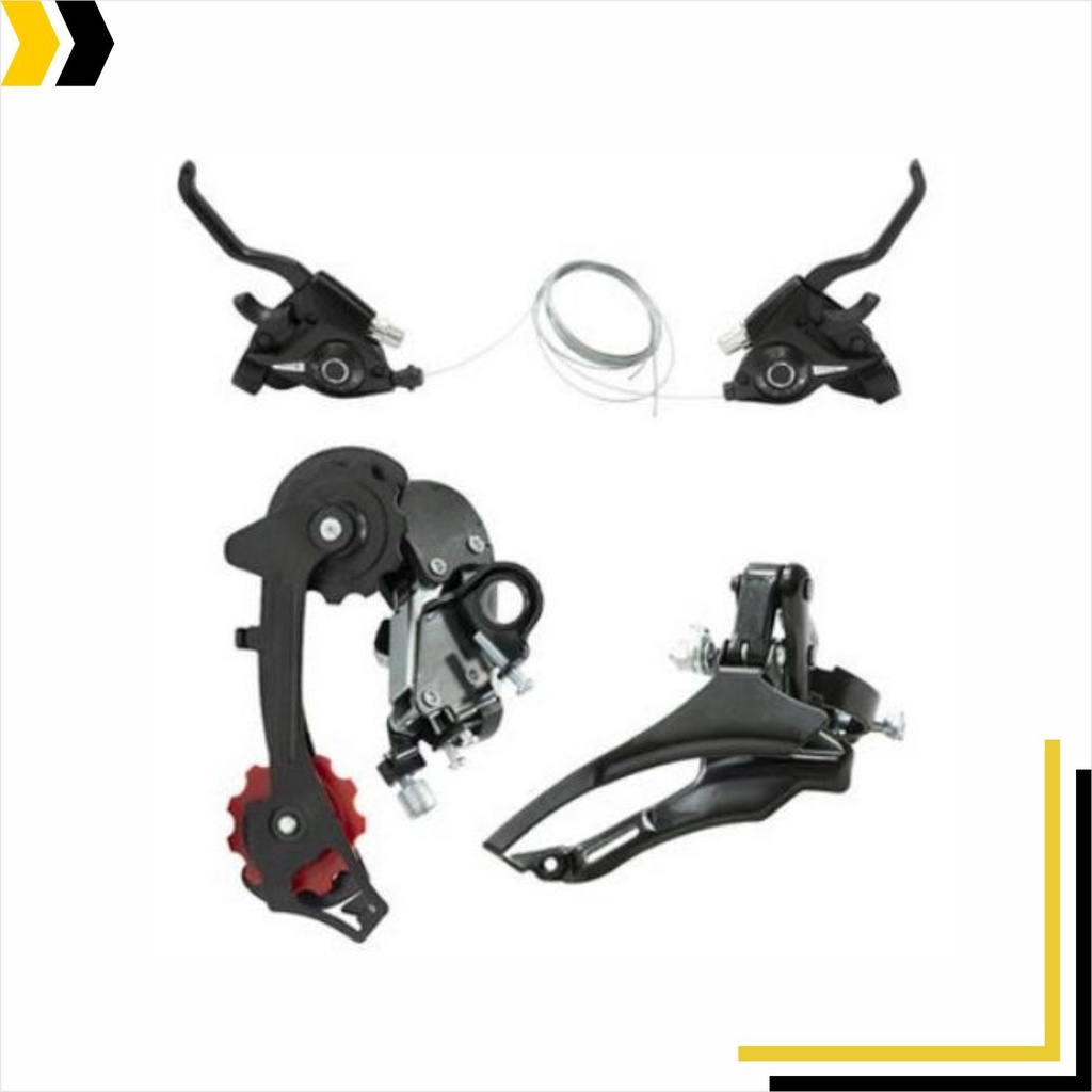 Kit de Transmissão Para Bicicleta Câmbio Marcha 3x7v 21 Velocidades Cixi Gavo