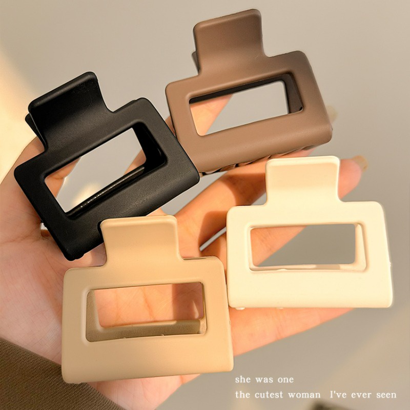 Garotas Doces Mini Gira Coreana De Inverno Khaki Square Hairpin Clipes De Cabelo Acessório em Oferta na Shopee