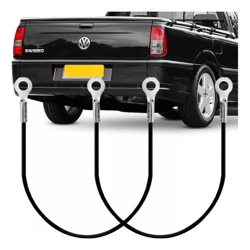 Par Cabo Caçamba Tampa Traseira Saveiro Após 1998 em Oferta na Shopee