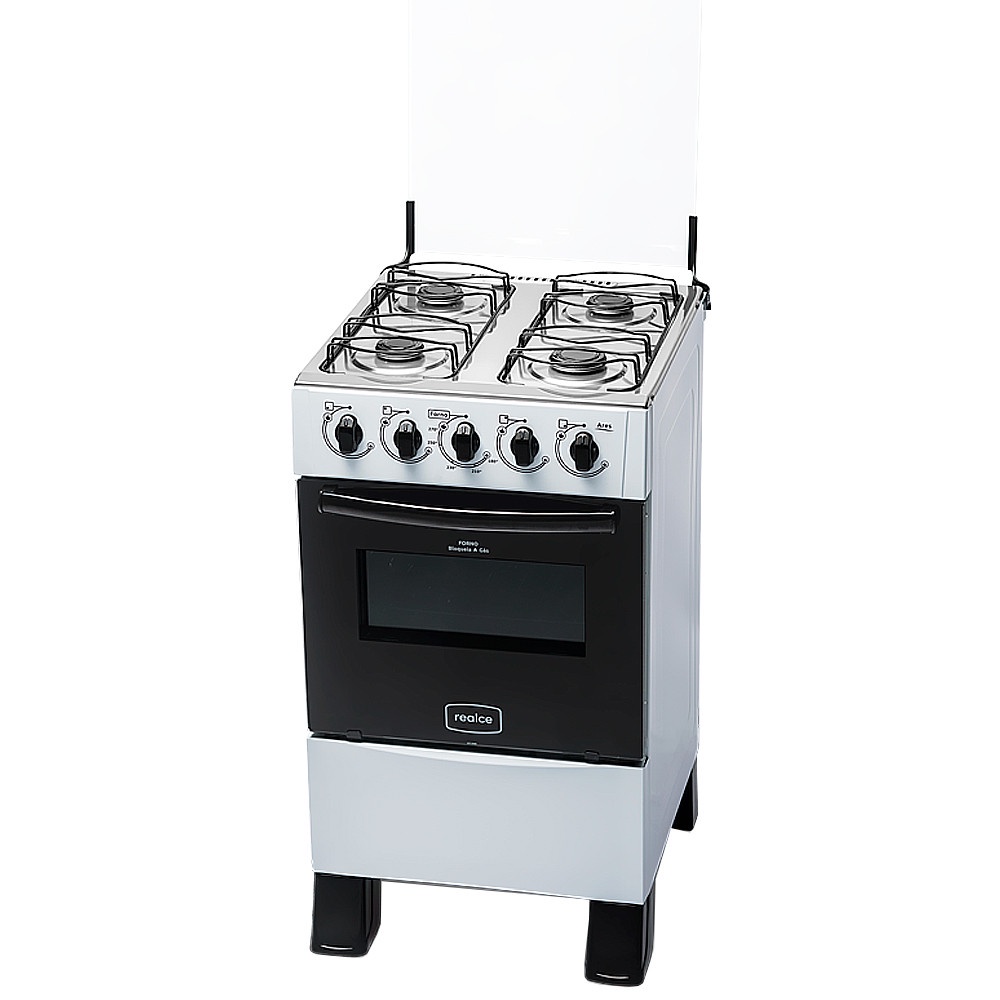 Fogão Realce 4 Bocas Ares Manual Mesa de Inox Forno 50 Litros em Oferta na Shopee