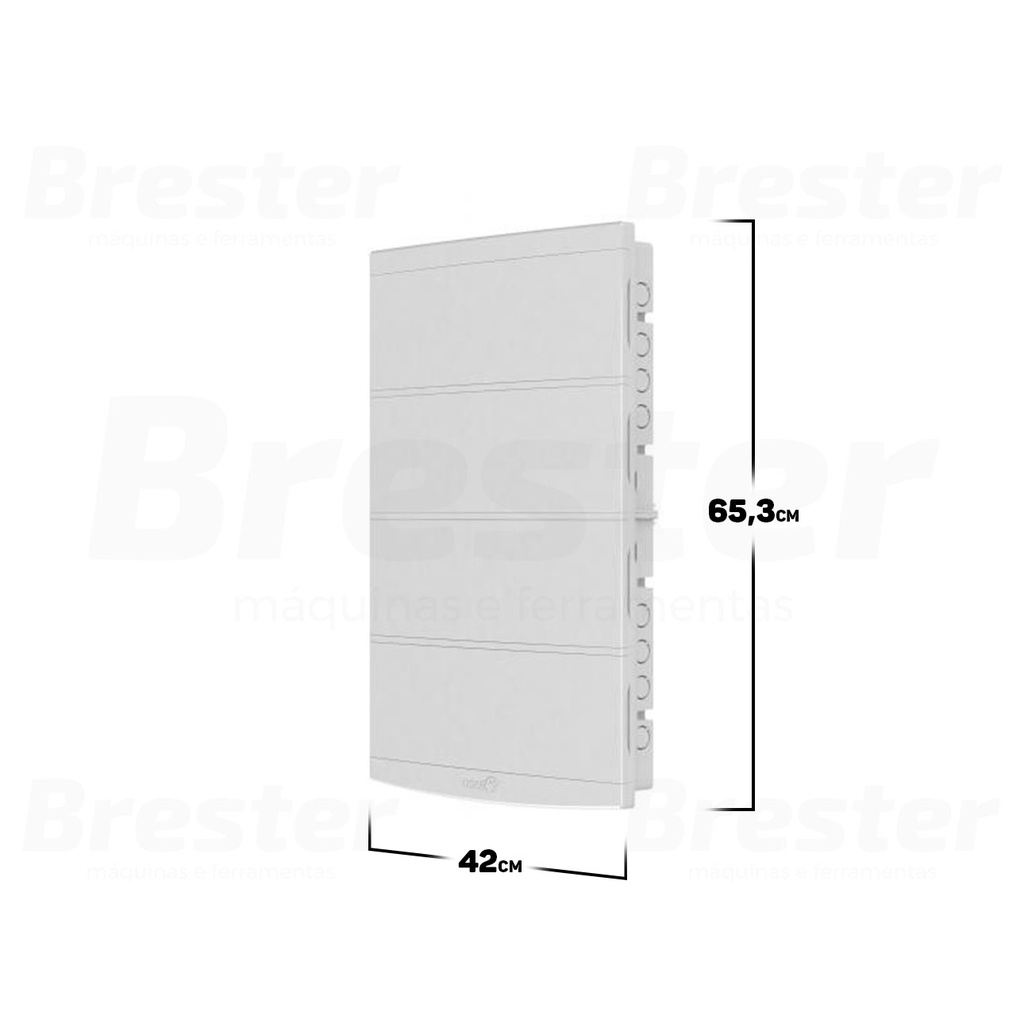 Quadro De Distribuição Slim Branco Caixa Embutir Residencial Comercial 64 Disjuntores — imagem 2 de 2