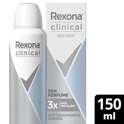 Desodorante Antitranspirante Rexona Clinical sem Perfume 150ml
