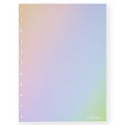 Bloco refil grande Rainbow pautado linha branca 120g com 30 folhas CIRG4023 Caderno Inteligente
