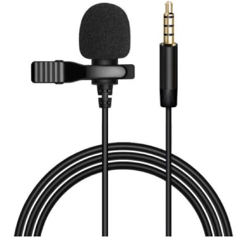 Microfone de Lapela Profissional P2 3.5mm Omnidirecional para Celular Câmera PC com Clip