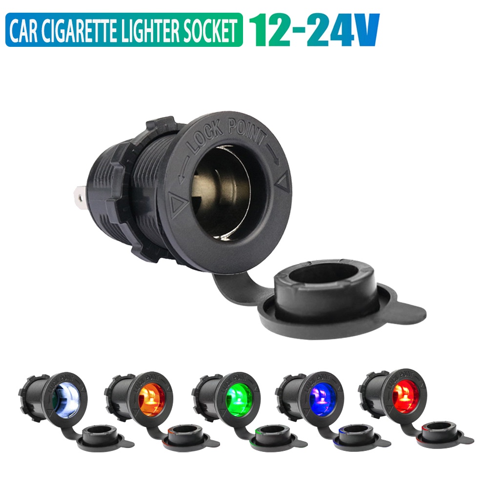 Tomada Para Isqueiro De Carro , 12V-24V , À Prova D'água , Adaptador De Energia Automóvel , Motocicleta Marinha , Caminh