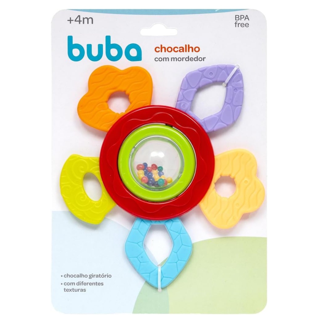Chocalho Giratório com Mordedor para Bebês 17235 - Buba
