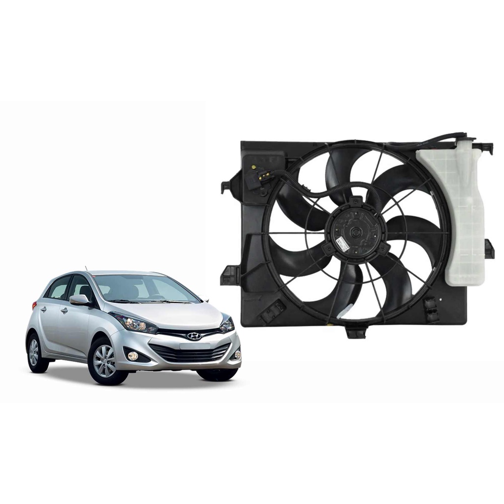 Eletroventilador Hyundai HB20 1.6 (2012 a 2020) Automático ou Manual c/Ar Condicionado - Barra Parts - 253801S340