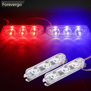 FOREVERGO 2Pcs Luz Estroboscópica Da Polícia 3 LED Carro De Motocicleta Piscando Aviso De Emergência Luzes De Parada Do Freio Traseiro Cauda X2Z8