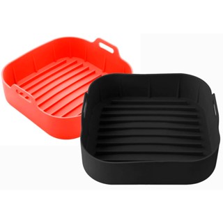 Bandeja Panela Forma Cesta De Silicone Para Airfryer