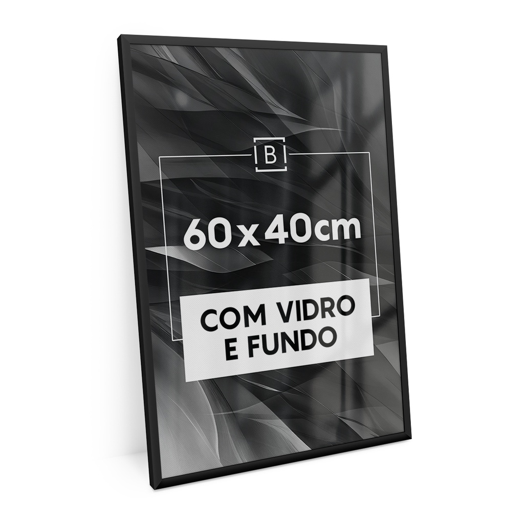 Moldura 60x40 Cm C/ Vidro Quadro Foto Retrato Mdf Para Emoldurar Quebra-cabeça Poster em Oferta na Shopee