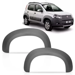 Alargador Paralama Uno Way 2014 A 2020 Cinza Texturizado